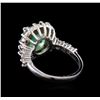 Image 3 : 2.78 ctw Emerald and Diamond Ring - 14KT White Gold