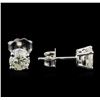 Image 2 : 1.32 ctw Diamond Stud Earrings - 14KT White Gold