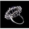 Image 3 : 12.92 ctw Sapphire and Diamond Ring - 14KT White Gold