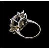 Image 3 : 5.19 ctw Sapphire and Diamond Ring - 14KT White Gold