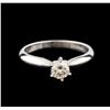 Image 2 : 14KT White Gold 0.41 ctw Round Diamond Solitaire Ring