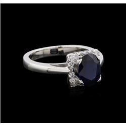 1.73 ctw Sapphire and Diamond Ring - Platinum