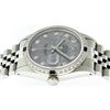 Image 4 : Rolex Stainless Steel Meteorite Diamond Sapphire DateJust Men's Watch