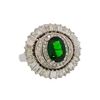 Image 1 : 2.38 ctw Tsavorite and Diamond Ring - 14KT White Gold