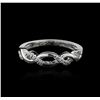 Image 1 : 14KT White Gold 0.08 ctw Diamond Ring