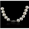Image 1 : 14KT White Gold Pearl Necklace
