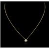 Image 2 : 14KT Yellow Gold 0.65 ctw Diamond Pendant With Chain