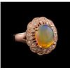 Image 1 : 2.63 ctw Opal and Diamond Ring - 14KT Rose Gold