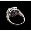 Image 3 : 14KT White Gold 2.61 ctw Tanzanite and Diamond Ring
