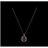 Image 2 : 1.00 ctw Diamond Basketball Pendant With Chain - 14KT Rose Gold