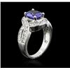 Image 3 : 14KT White Gold 2.13 ctw Tanzanite and Diamond Ring