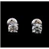 Image 1 : 1.02 ctw Diamond Stud Earrings - 14KT White Gold