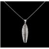 Image 1 : 0.82 ctw Diamond Pendant With Chain - 14-18KT White Gold