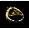 Image 3 : 14KT Yellow Gold 1.63 ctw Emerald and Diamond Ring