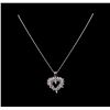 Image 2 : 14KT White Gold 1.83 ctw Diamond Pendant With Chain