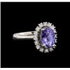 Image 1 : 14KT White Gold 2.16 ctw Tanzanite and Diamond Ring