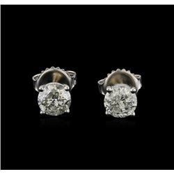 14KT White Gold 1.31 ctw Diamond Stud Earrings