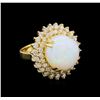 Image 1 : 8.25 ctw Opal and Diamond Ring 14KT Yellow Gold