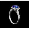 Image 4 : 14KT White Gold 1.71 ctw Tanzanite and Diamond Ring