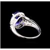 Image 3 : 14KT White Gold 3.62 ctw Tanzanite and Diamond Ring