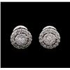 Image 1 : 1.00 ctw Diamond Earrings - 14KT White Gold