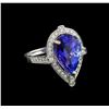 Image 1 : 18KT White Gold 8.23 ctw Tanzanite and Diamond Ring