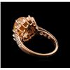 Image 3 : 1.68 ctw Opal and Diamond Ring - 14KT Rose Gold