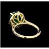 Image 3 : 4.45 ctw Emerald and Diamond Ring - 14KT Yellow Gold