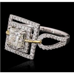 18KT Two-Tone Gold 2.09 ctw Diamond Ring