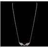Image 2 : 14KT White Gold 0.46 ctw Diamond Necklace