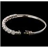 Image 3 : 14KT White Gold 2.52 ctw Diamond Bangle Bracelet