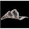 Image 2 : 1.14 ctw Diamond Brooch - 18KT White Gold