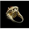 Image 3 : 14KT White Gold 15.39 ctw Citrine and Diamond Ring