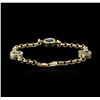 Image 2 : 14KT Yellow Gold 0.30 ctw Diamond Evil Eye Bracelet