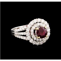 18KT White Gold 1.43 ctw Ruby and Diamond Ring