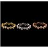 Image 2 : 14KT Three-Tone Gold 1.37 ctw Diamond Rings