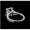 Image 3 : 14KT White Gold 1.83 ctw Tanzanite and Diamond Ring