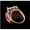 Image 3 : 15.80 ctw Tanzanite and Diamond Ring - 14KT Rose Gold