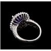 Image 3 : 5.75 ctw Tanzanite and Diamond Ring - 14KT White Gold