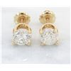 Image 1 : 2.06 ctw Diamond Stud Earrings - 14KT Yellow Gold