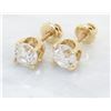 Image 2 : 2.06 ctw Diamond Stud Earrings - 14KT Yellow Gold