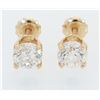 Image 3 : 2.06 ctw Diamond Stud Earrings - 14KT Yellow Gold