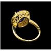 Image 3 : 3.47 ctw Tanzanite and Diamond Ring - 14KT Yellow Gold