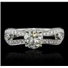 Image 2 : 18KT White Gold 1.64 ctw Diamond Ring