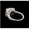 Image 3 : 1.56 ctw Morganite and Diamond Ring - 18KT White Gold