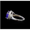 Image 3 : 14KT White Gold 2.90 ctw Tanzanite and Diamond Ring