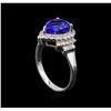 Image 4 : 14KT White Gold 2.90 ctw Tanzanite and Diamond Ring