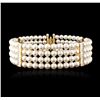 Image 1 : 14KT Yellow Gold Pearl and Diamond Choker