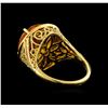 Image 3 : 14KT Yellow Gold 7.67 ctw Quartz and Diamond Ring