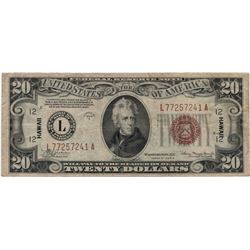 1934 $20 Hawaii Federal Reserve Note Currency